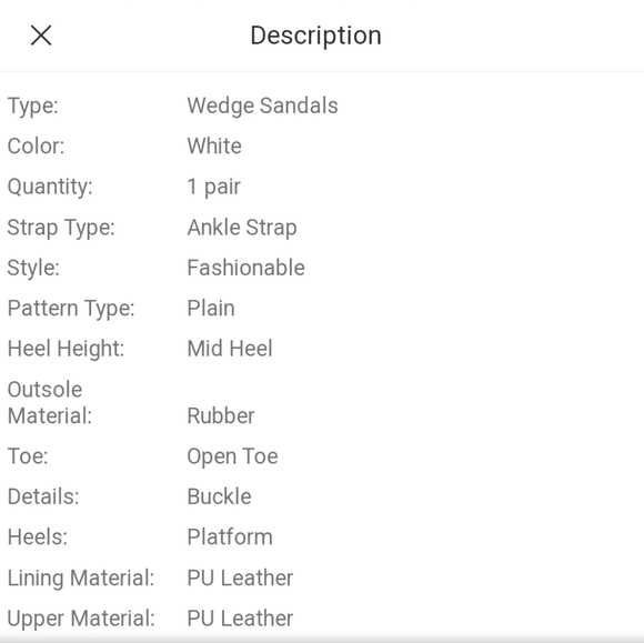 Shein Vegan Leather Double Buckled Ankle Strap Sandals in Off-White - Picture 4 of 13